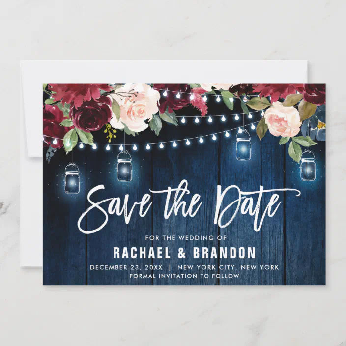 Hot Pink Autumn Leaves Watercolour Personalized Wedding Save The Date Cards Hot Pink Autumn Leaves Watercolour Personalized Wedding Save The Date Cards
