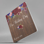 Burgundy Navy Rose Watercolor Wood Lights Wedding 3 Ring Binder<br><div class="desc">This design may be personalized in the area provided by changing the photo and/or text. Or it can be customized by clicking Personalize this Template and then choosing the click to customize further option and delete or change the color of the background, add text, change the text color or style,...</div>