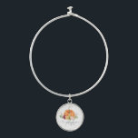 Burgundy orange fall little pumpkin bangle bracelet<br><div class="desc">Burgundy orange fall little pumpkin Cake Pops
Matching items available.</div>