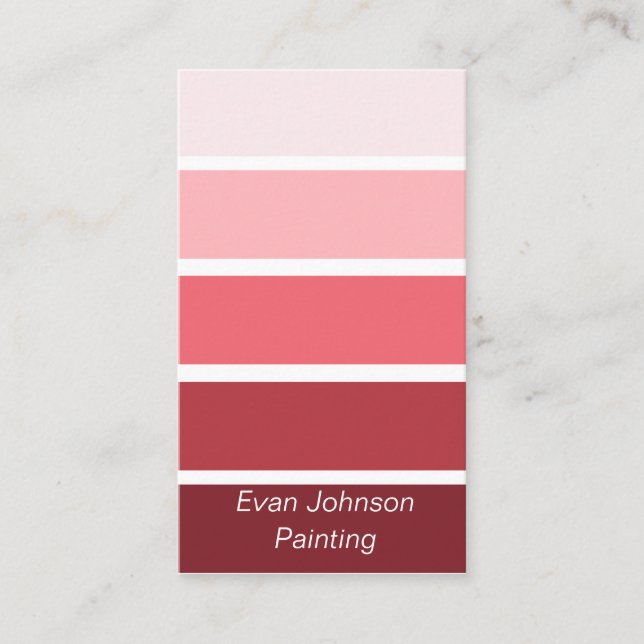 Burgundy Paint Samples Business Card (Front)