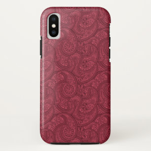 Burgundy Paisley iPhone X Case