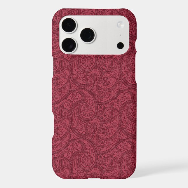 Burgundy Paisley Case-Mate iPhone Case (Back)
