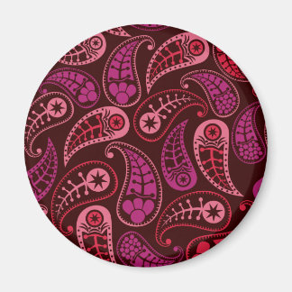 Burgundy Paisley Magnet