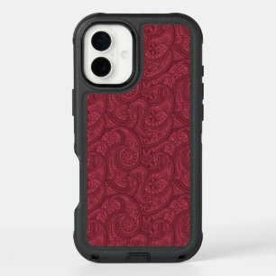Burgundy Paisley iPhone 16 Plus Case