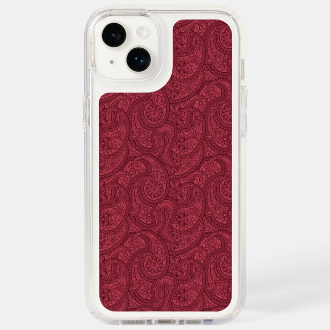 Burgundy Paisley Speck iPhone Case (Front)
