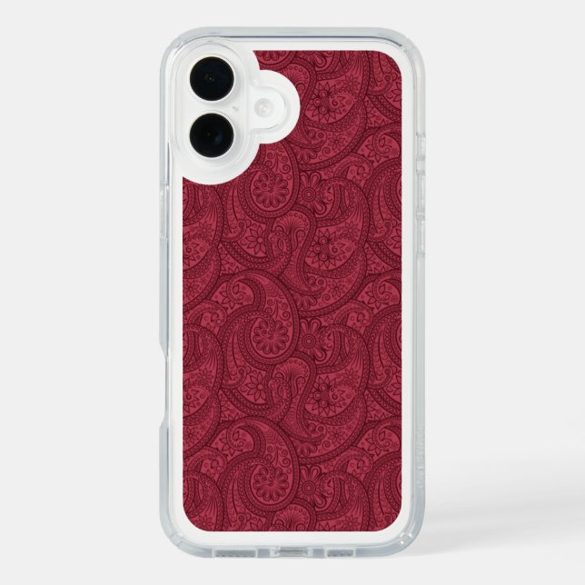 Burgundy Paisley Speck iPhone Case (Front)