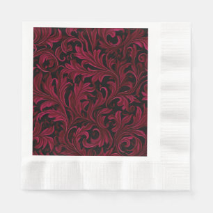 Burgundy Paisley Wedding Napkins