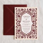 Burgundy Papel Picado Mexican Wedding Invitation<br><div class="desc">Set the tone with this rich burgundy papel picado Mexican wedding invitation featuring elegant cultural details and fully editable text. Personalize names,  date,  and wording to match your celebration style. Visit the matching collection for coordinating signs,  inserts,  and more!</div>
