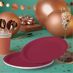 Burgundy Paper Plates
