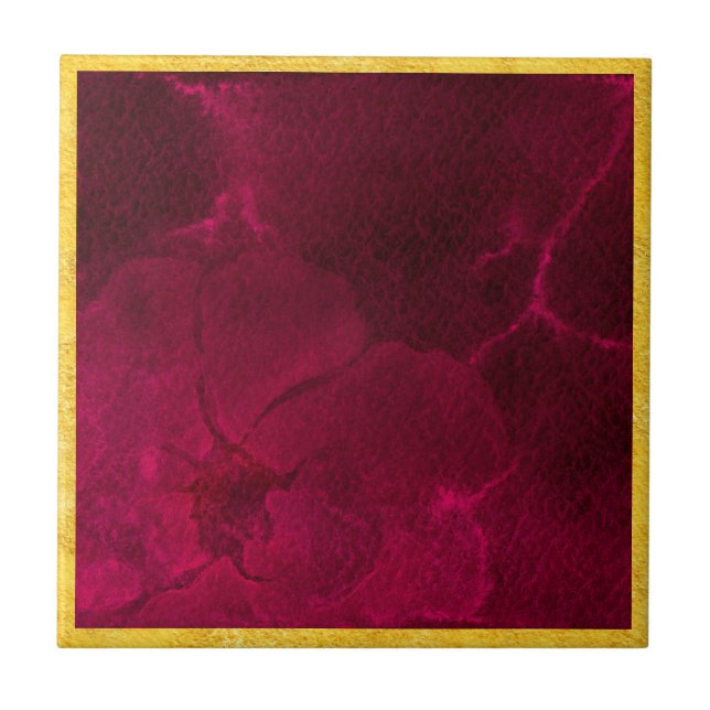 Burgundy Passion Ceramic Tile (Front)