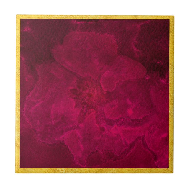 Burgundy Passion Ceramic Tile (Front)