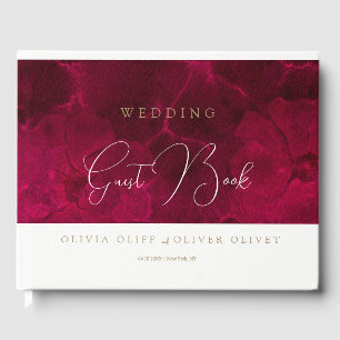 Burgundy Passion Wedding Guest Book