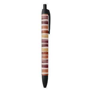 Burgundy Peach Orange Red Stripes Pen