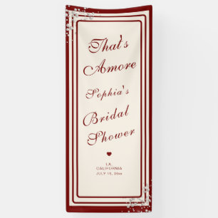 Burgundy Pearls Thats Amore Bridal Shower Welcome Banner