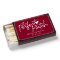 Burgundy, perfect match matchboxes wedding favors