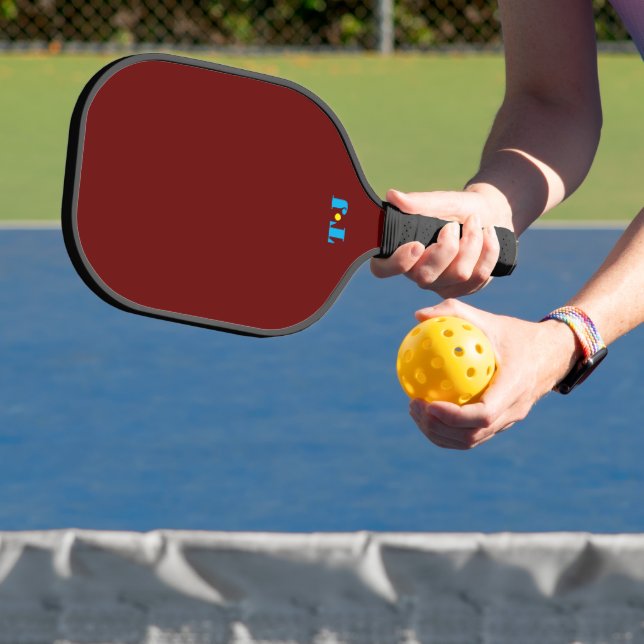 Burgundy Personalized Monogrammed Pickleball Paddle (Insitu)