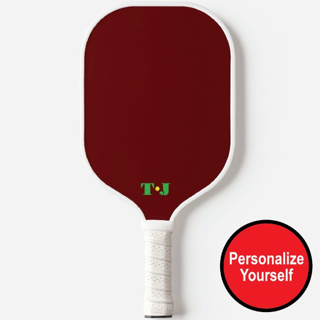 Burgundy Personalized Monogrammed Pickleball Paddle (Creator Uploaded)