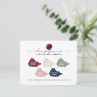 Dusty Rose Wine & Blush Wedding Color Palette Card