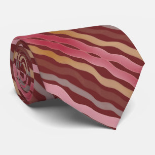 Burgundy Pink and Gray Neck Tie