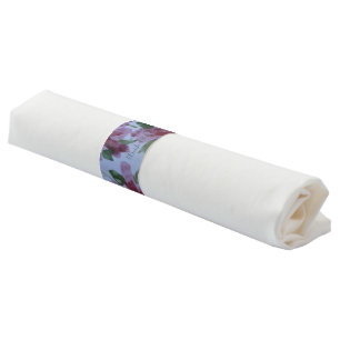 Burgundy Pink And Light Blue Napkin Bands