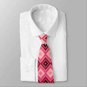 Burgundy pink and peach neck tie