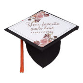 Burgundy Pink Floral Graduation Graduation Cap Topper | Zazzle