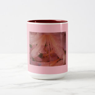 Burgundy Pink Lily Two-Tone Coffee Mug