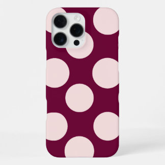 Burgundy Pink Polka Dot Phone Case