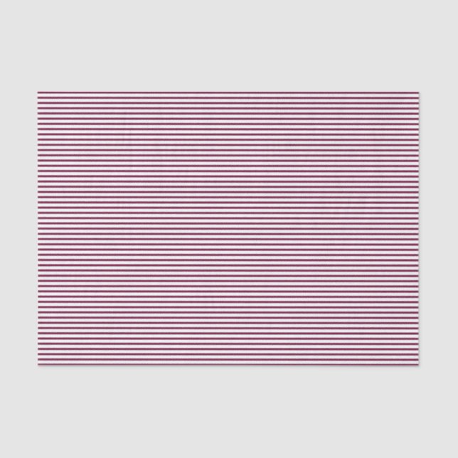 Burgundy Pinstripe Tissue Paper (Front)