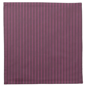 Burgundy pinstripes cloth napkin