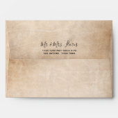 Burgundy Plum Elegant Parchment Return Address Envelope (Back (Top Flap))
