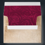 Burgundy Plum Elegant Parchment Return Address Envelope<br><div class="desc">Easily create your own unique rustic parchment envelopes by inserting your personalized return address details to this vintage 5x7 invitation envelope template. The cool floral illustration on these script calligraphy return address envelopes has an aged paper vintage design combined with a subtle burgundy wine rose pattern. This lovely parchment paper...</div>