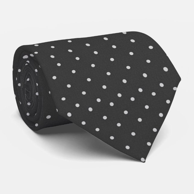 Burgundy Polka Dot Neck Tie (Rolled)