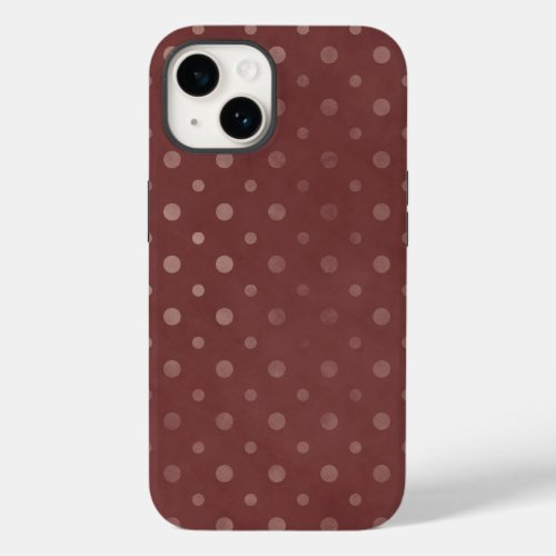 Burgundy Polka Dots Phone Case