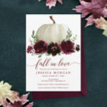 Burgundy Pumpkin Fall in Love Bridal Shower Invite<br><div class="desc">Invite everyone to the Bridal Shower with this lovely bridal shower invite!

Visit our website for more designs and inspiration: www.creativeuniondesign.com</div>