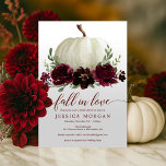 Burgundy Pumpkin Fall in Love Bridal Shower Invite<br><div class="desc">Invite everyone to the Bridal Shower with this lovely bridal shower invite!

Visit our website for more designs and inspiration: www.creativeuniondesign.com</div>
