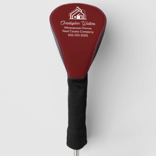 Burgundy Real Estate Company Custom Realtor Golf Head Cover