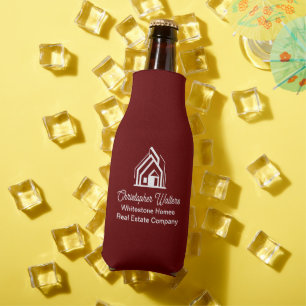 Burgundy Real Estate Company Customized Realtor Bottle Cooler