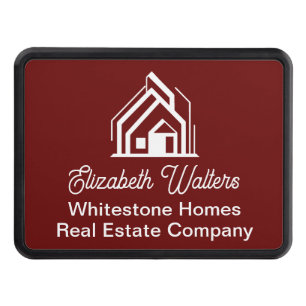 Burgundy Real Estate Company Customized Realtor Hitch Cover