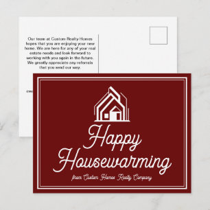 Burgundy Real Estate Company Customized Realtor Postcard