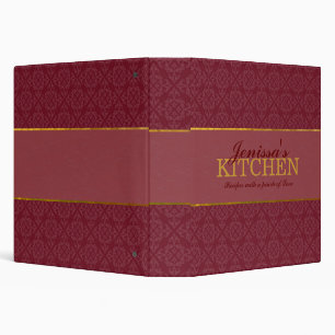 Burgundy Recipe Binder