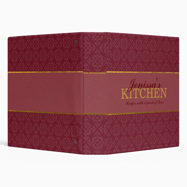 Burgundy Recipe Binder (Background)