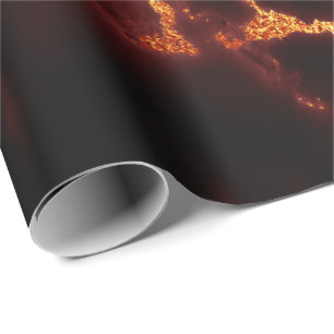 Burgundy Red Abstract Gold Black VIP Marble Stone Wrapping Paper