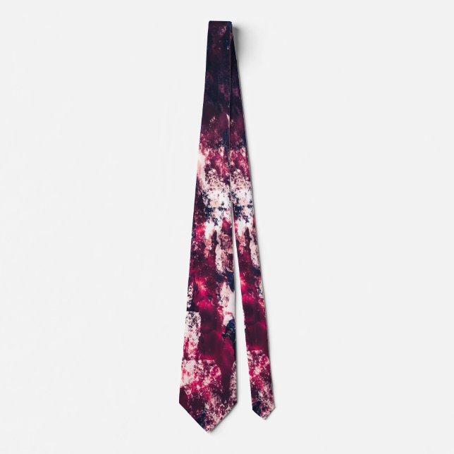 Burgundy Red and Black Gradient Palette Neck Tie (Front)