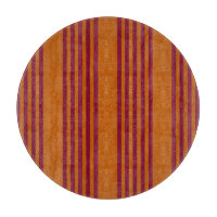 Burgundy red and burnt orange five stripe pattern.