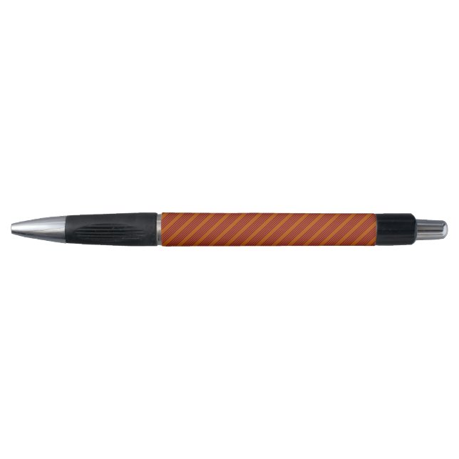Burgundy red and burnt orange five stripe pattern. pen (Front)