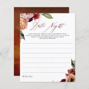 Burgundy Red and Orange Floral Date Night Ideas