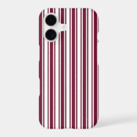Burgundy red and white candy stripes