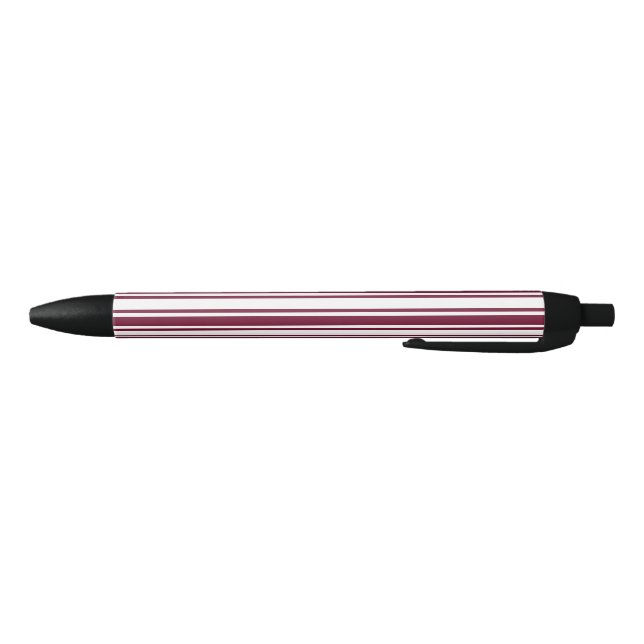 Burgundy red and white candy stripes pen (Bottom)