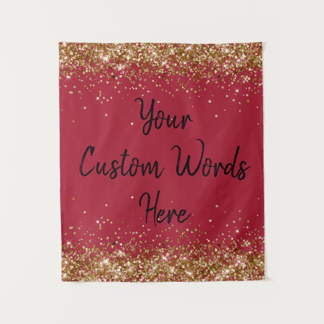 Burgundy Red Backdrop Birthday Party Photo Booth (Front)